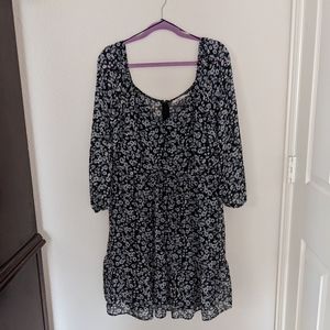 Blue floral long sleeve dress from Francesca's